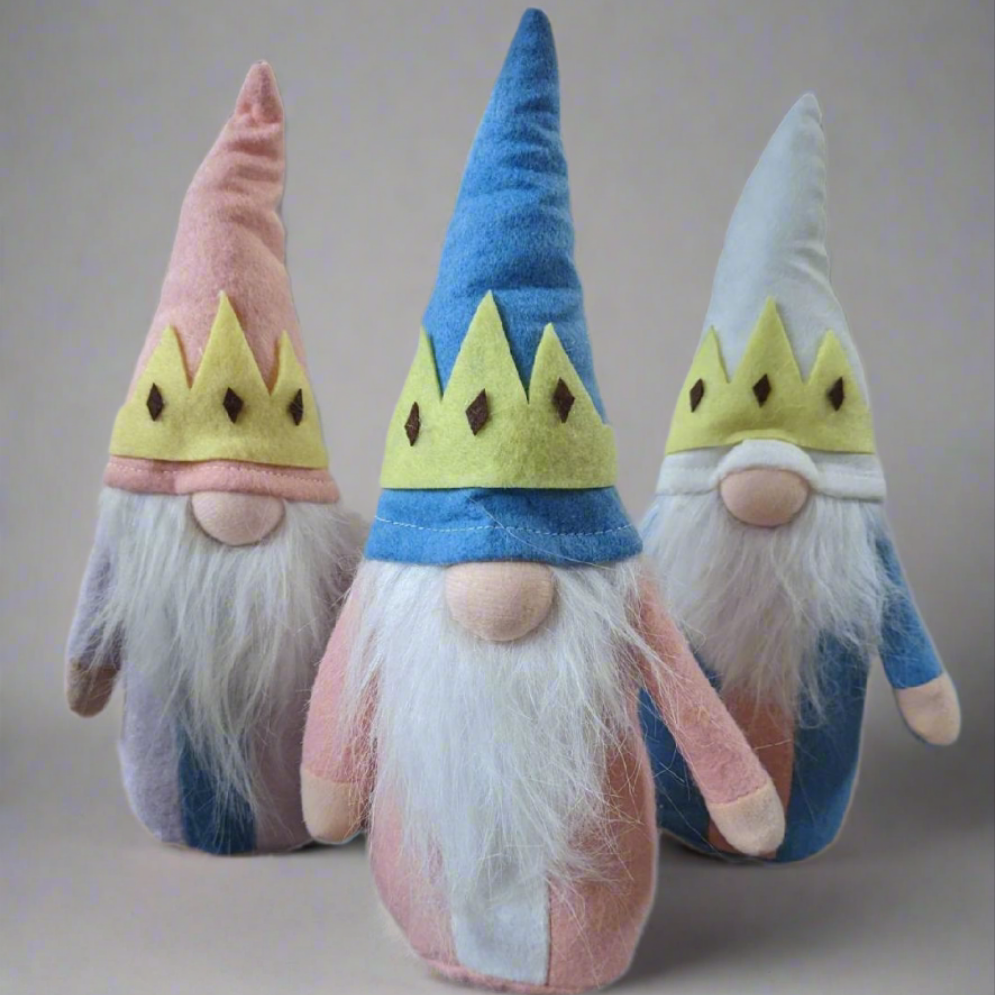 ZA@ SIX WILD WILLOWS Gnome Christmas Nativity Set Felt Fabric (8 Pieces) 11" Tall D