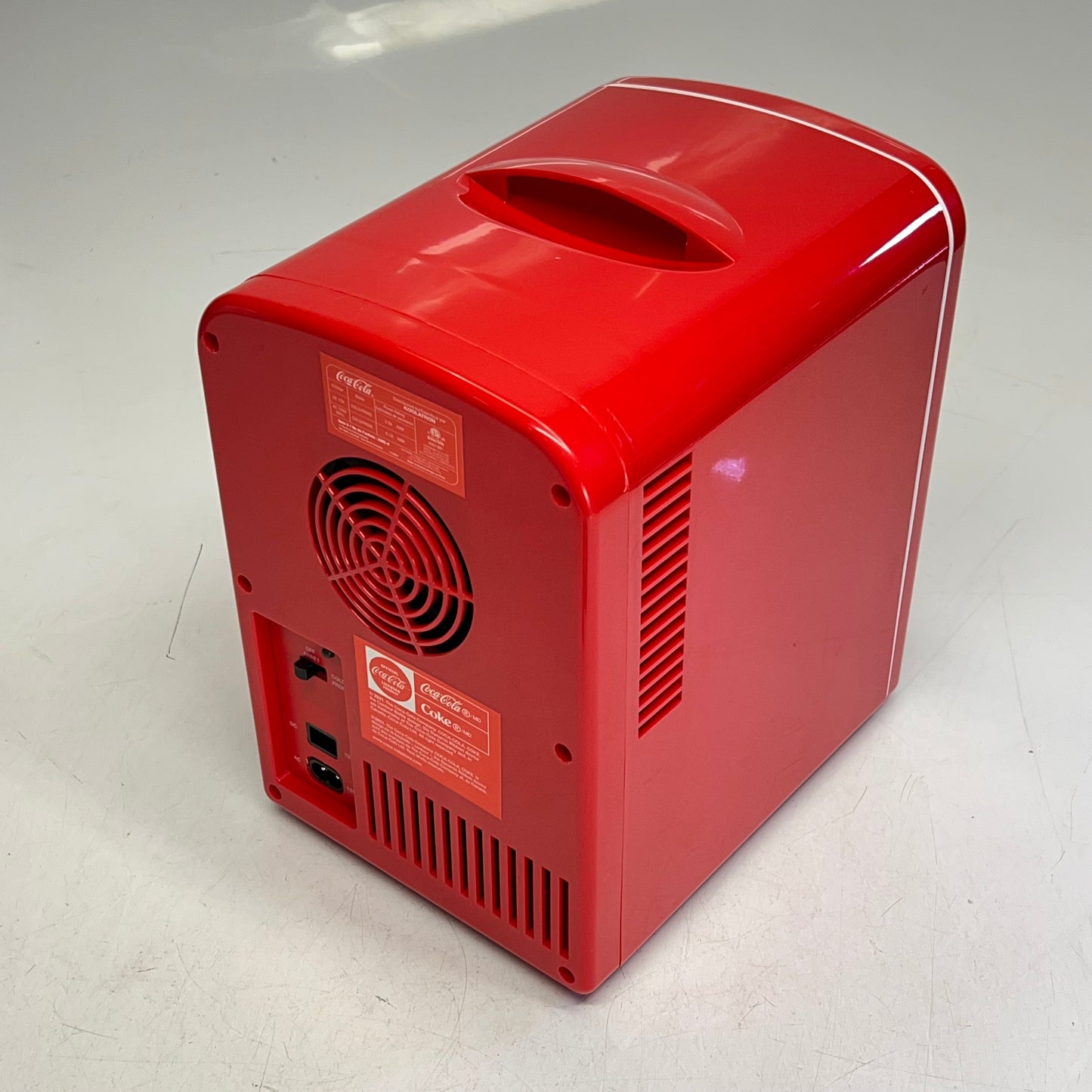 KOOLATRON Coca-cola Classic Travel Mini Fridge 12V DC Fits 6 Cans Red KWC-4