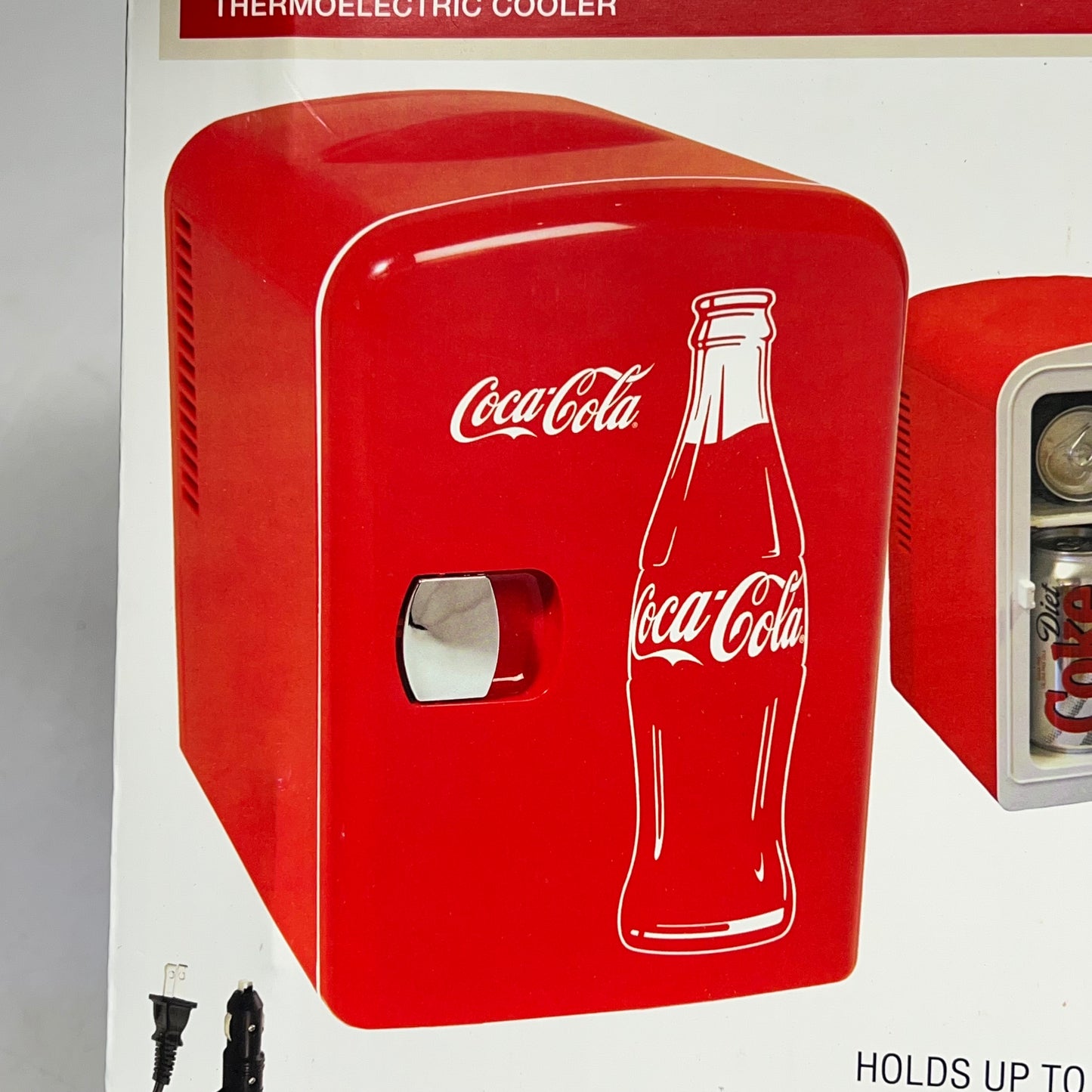 KOOLATRON Coca-cola Classic Travel Mini Fridge 12V DC Fits 6 Cans Red KWC-4