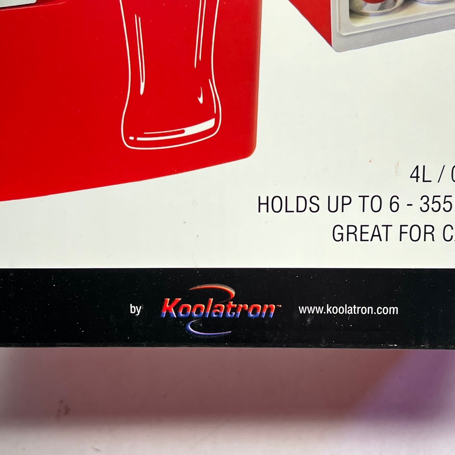 KOOLATRON Coca-cola Classic Travel Mini Fridge 12V DC Fits 6 Cans Red KWC-4