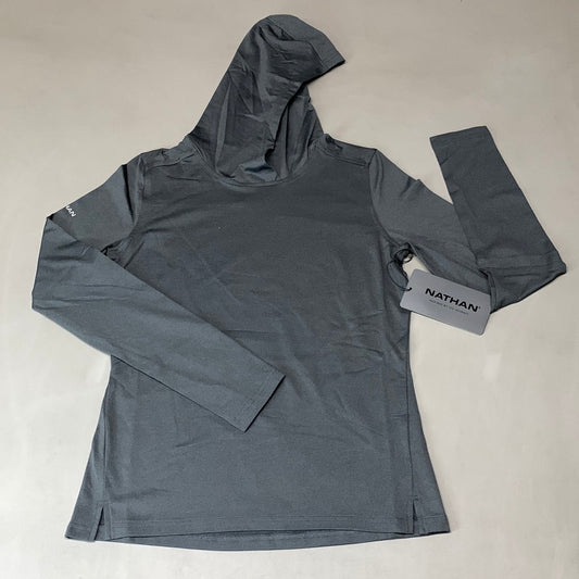 NATHAN 365 Hooded Long Sleeve Shirt Women's Sz XL Dark Charcoal NS50080-80078-XL (New)