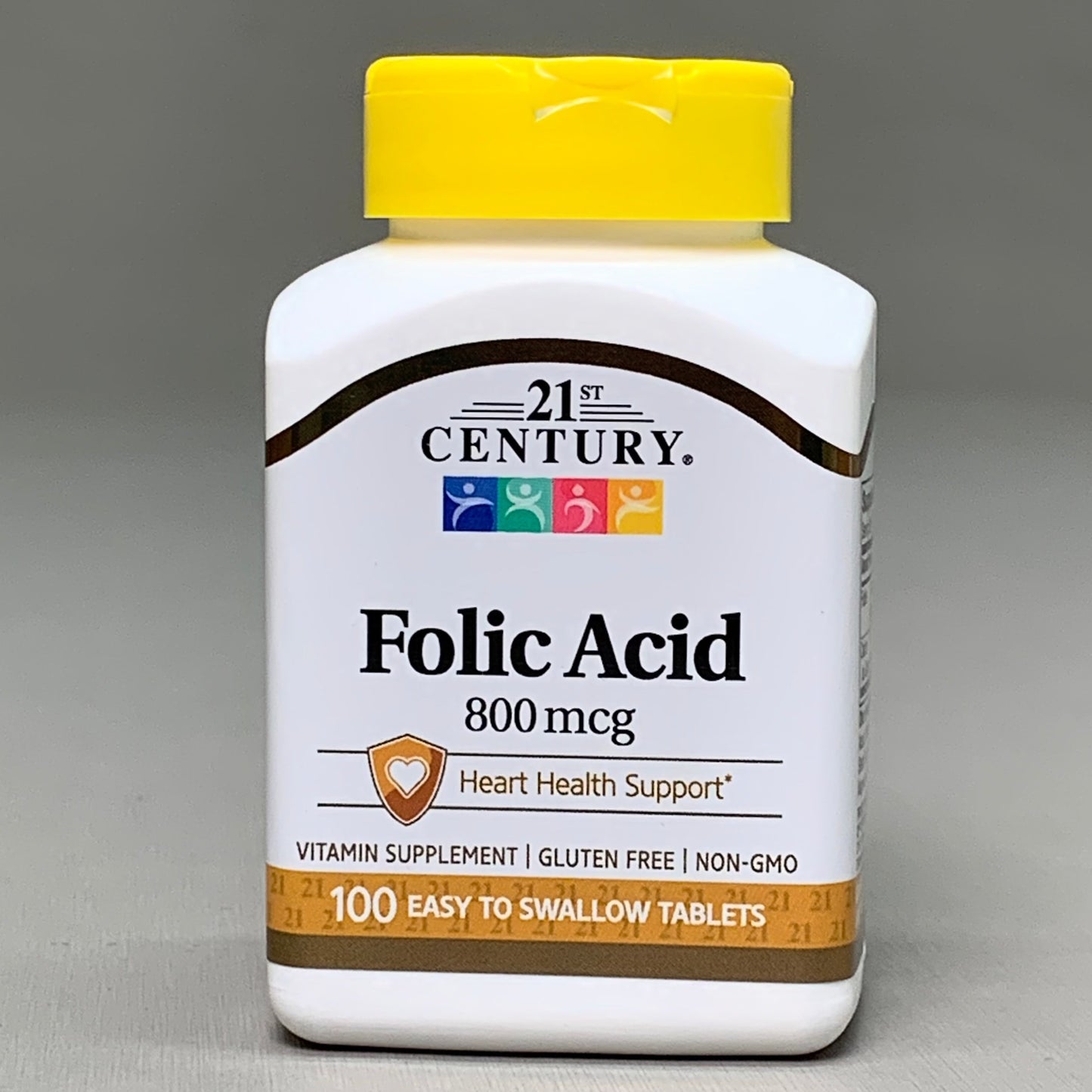 21st CENTURY (6 PACK) Folic Acid 800mcg Heart Health Support 100 Tablets/BTL BB 11/25