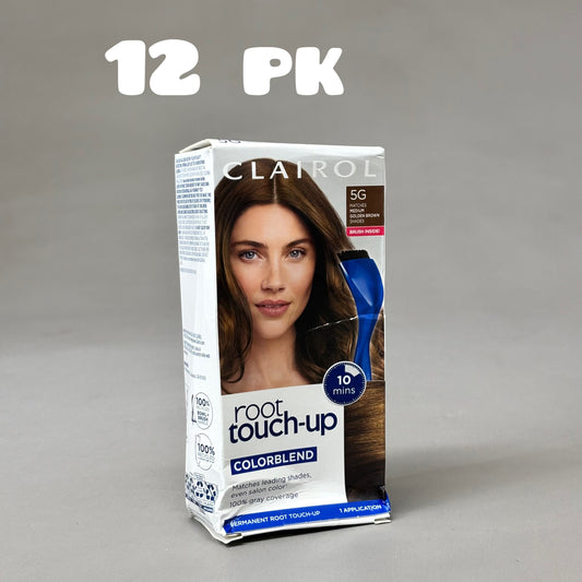 ZA@ CLAIROL (12 PACK) Root Touch-Up Color Blend 5G Medium Golden Brown As-is Damaged Boxes