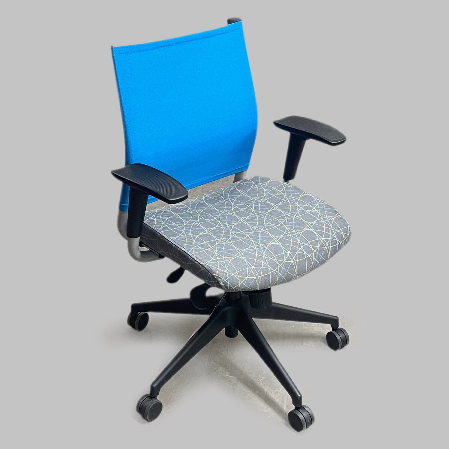 SITONIT Seating Rolling Mesh Mid Back Adjustable Office Chair Electric Blue (New)