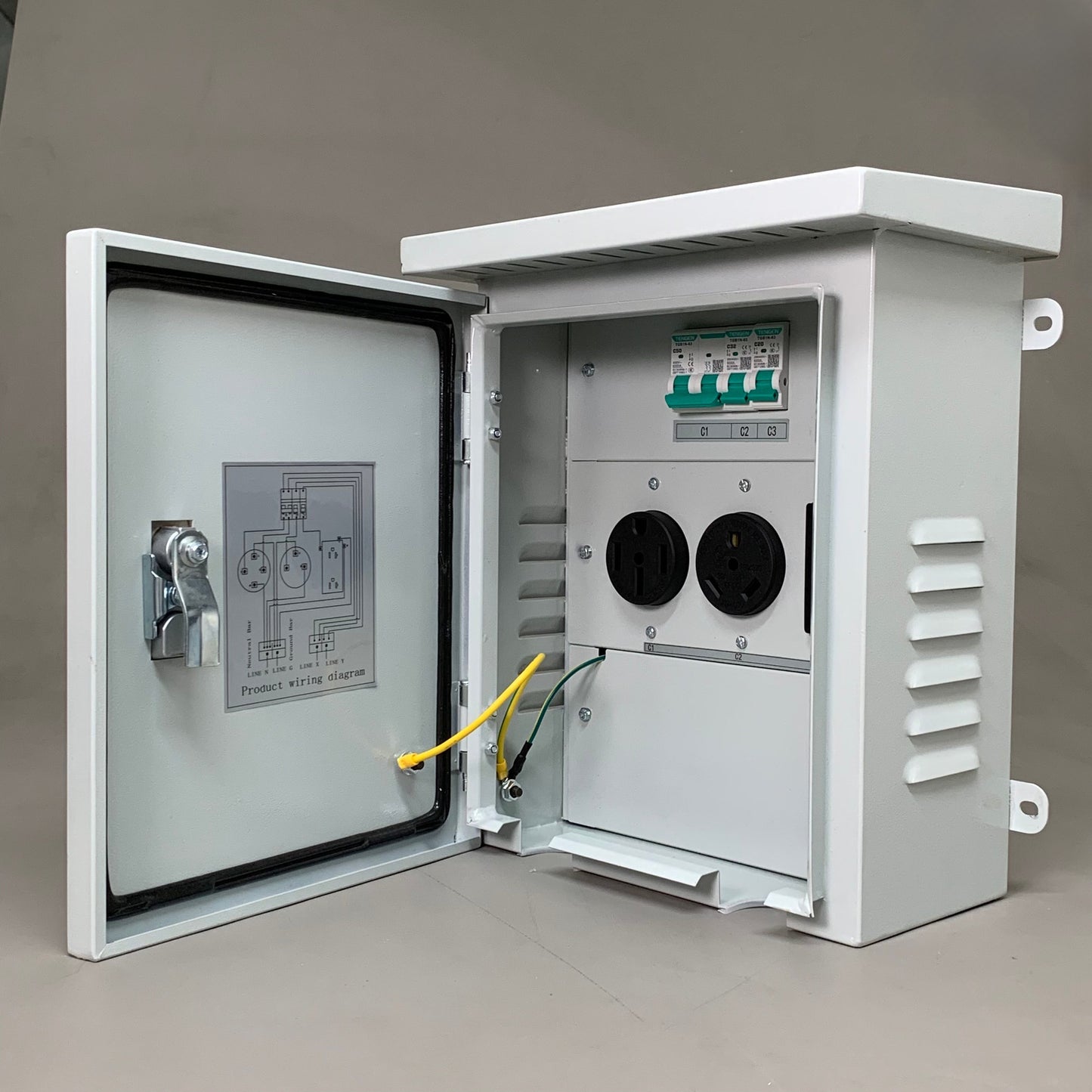 VEVOR RV Power Outlet Box Triplex Outlet Indoor/Outdoor 13.5