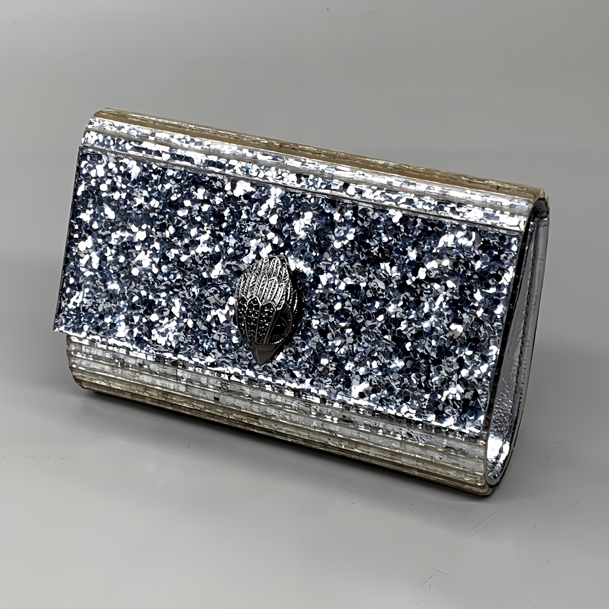 Kurt geiger best sale silver clutch bag