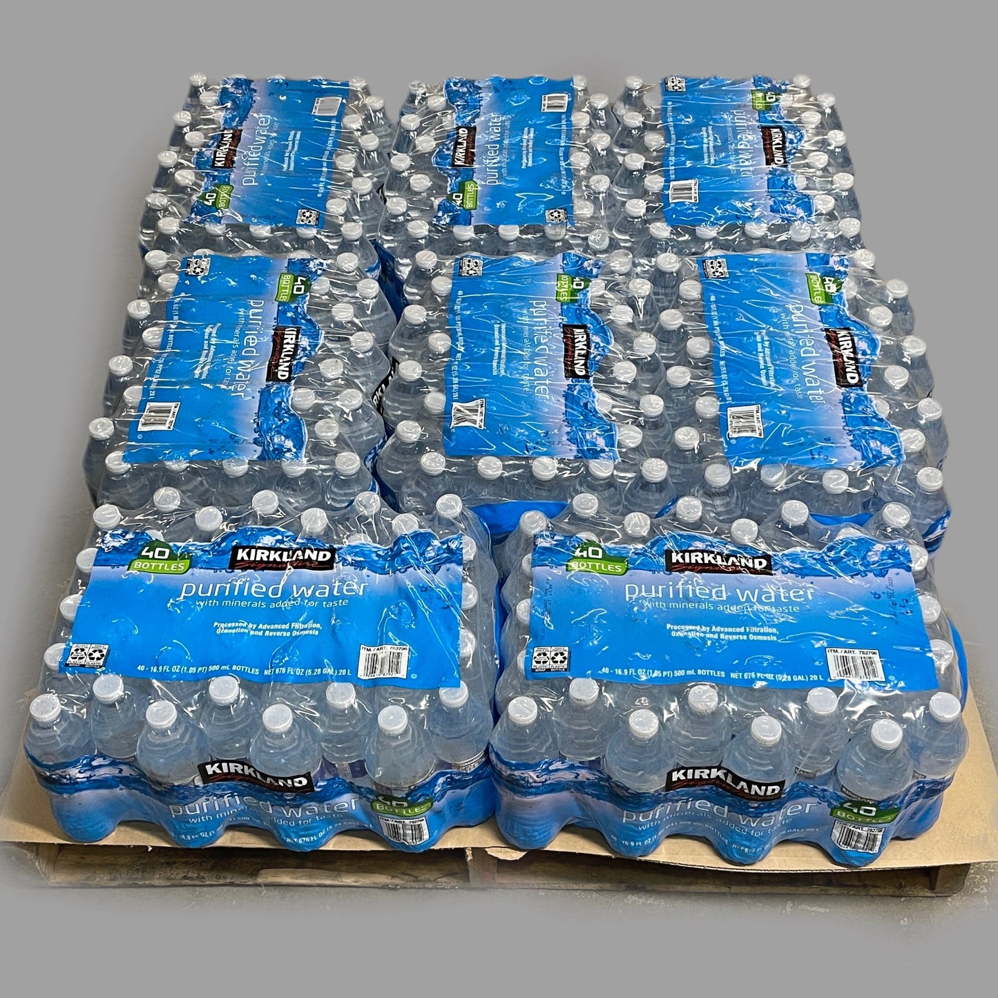 ZA@ KIRKLAND (COSTCO) 320 Bottles! Purified Water 16.9 fl oz BB 04/26 B