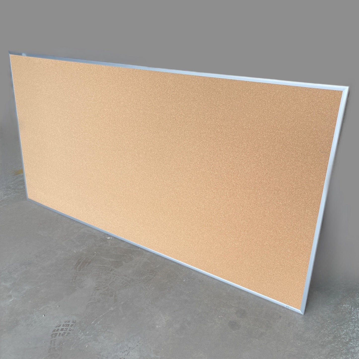 QUARTET Cork Bulletin Board 48" H x 96" w/ Aluminum Frame 2308 As-Is