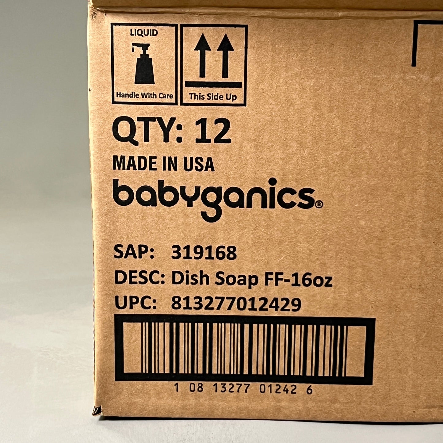 za@ BABYGANICS Foaming Dish and Bottle Soap Fragrance Free 144-Pack! 16 oz (new)
