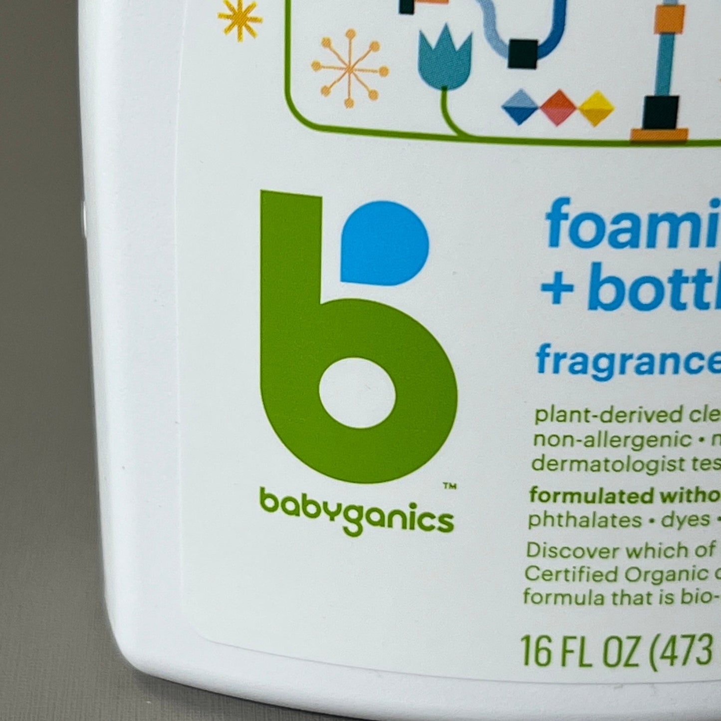 BABYGANICS Foaming Dish and Bottle Soap Fragrance Free 3-Pack 16 oz (new)