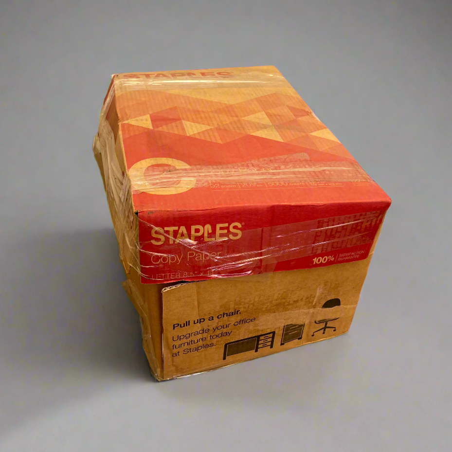 ZA@ STORAGE SALE *LOT 082* STAPLES (10 Reams, 5,000 Total Sheets) Letter 8.5”x 11” Copy Paper (New Other)