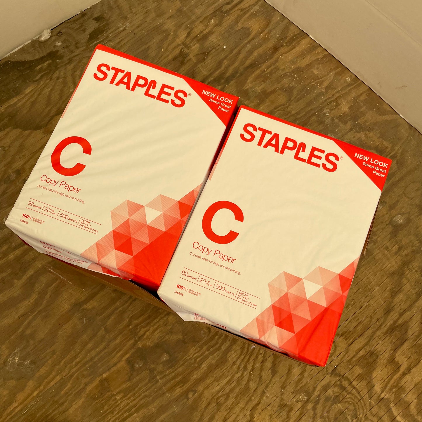 ZA@ STORAGE SALE *LOT 082* STAPLES (10 Reams, 5,000 Total Sheets) Letter 8.5”x 11” Copy Paper (New Other)