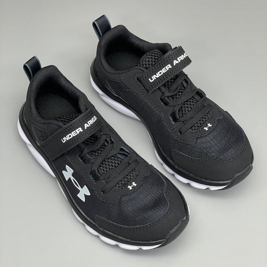ZA@ UNDER ARMOUR UA BPS Assert 9 Wide AC 2E Wide Youth Sz 3Y Black/White 3024851-001 (New) C