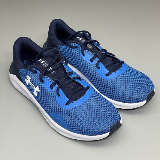 ZA@ UNDER ARMOUR UA Charged Pursuit 3 Running Sneaker Men's Sz 10 Blue/White 3024878-402 (New) B