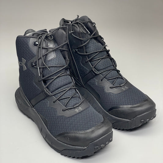 ZA@ UNDER ARMOUR UA Micro G Valsetz Zip Tactical Boots Men's Sz 10.5 Black 3023748-001 (New) B