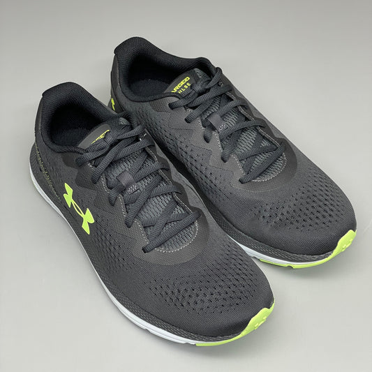 ZA@ UNDER ARMOUR UA Charged Impulse 2 Running Sneaker Men's Sz 10.5 Black/Light Green 3024136-108 (New) B
