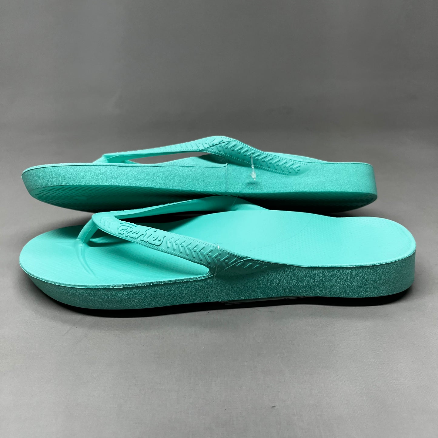 ARCHIES Arch Support Thongs HIGH SUPPORT Flip Flops Wmn's Sz 5 Men's Sz 4 Teal (New)