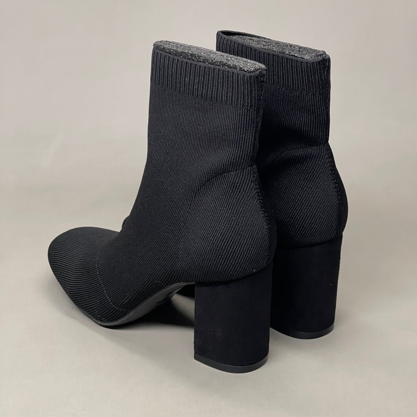 MIA Erika Fly Knit Booties Dress Boots Black 2” Heel Sz 8 GS7553115Y (New)