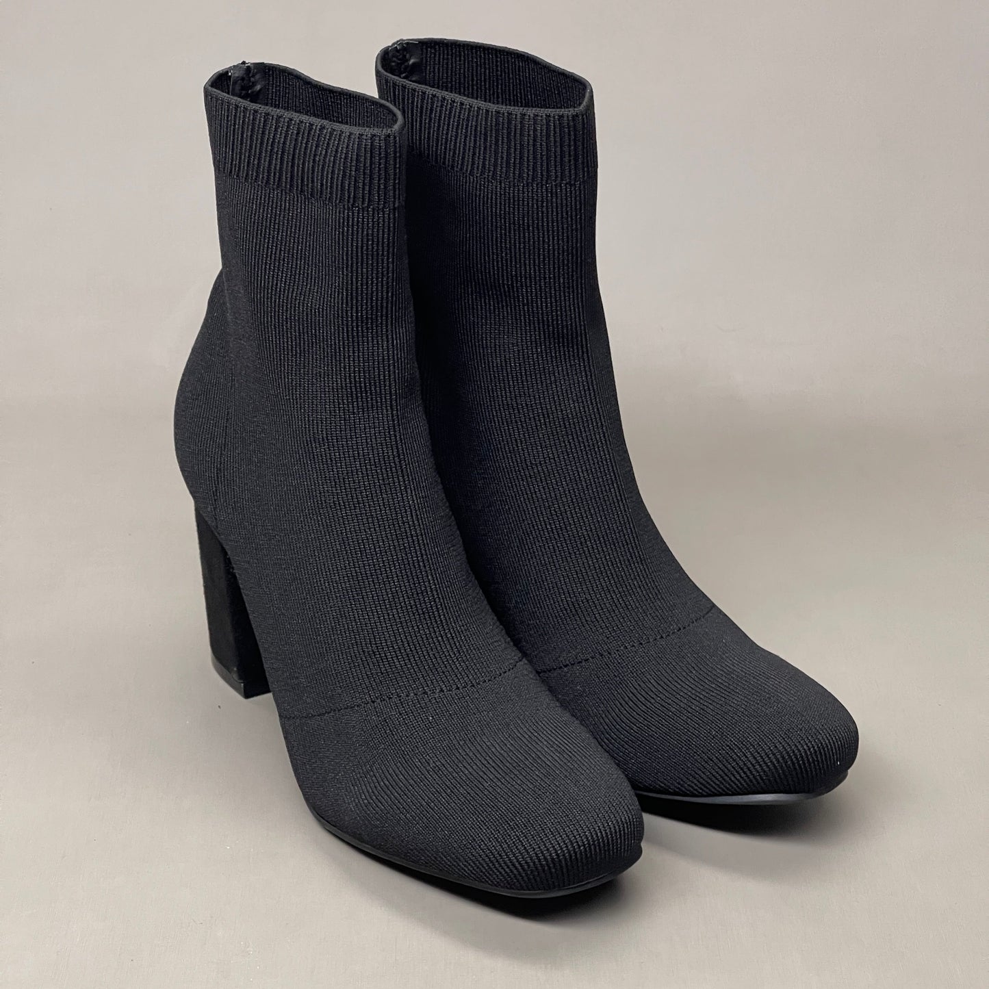 MIA Erika Fly Knit Booties Dress Boots Black 2” Heel Sz 9.5 GS7553115Y (New)