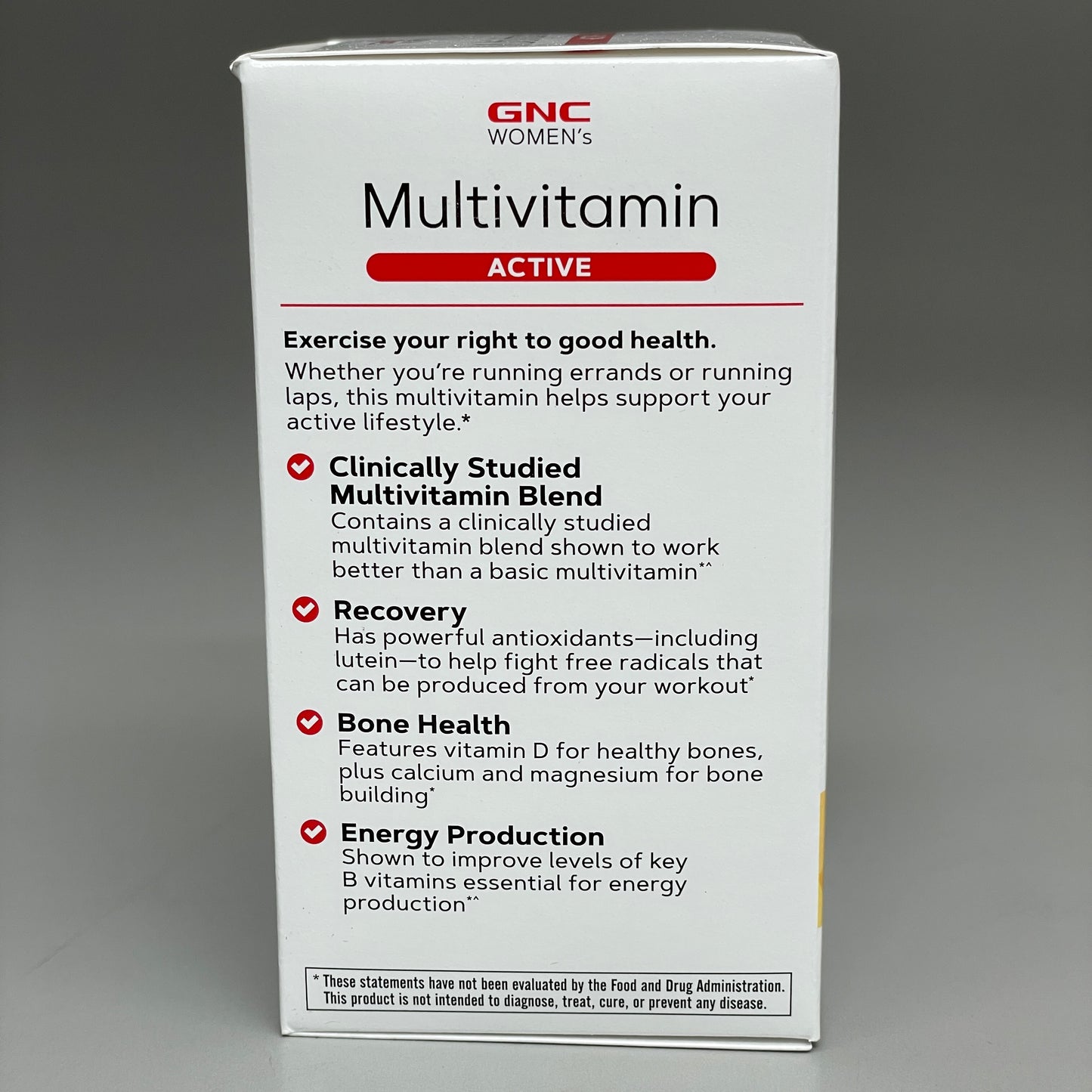 GNC Women's Multivitamin Active Formula Athletic Dietary Supplement 90 Caplets BB 03/24 (New)
