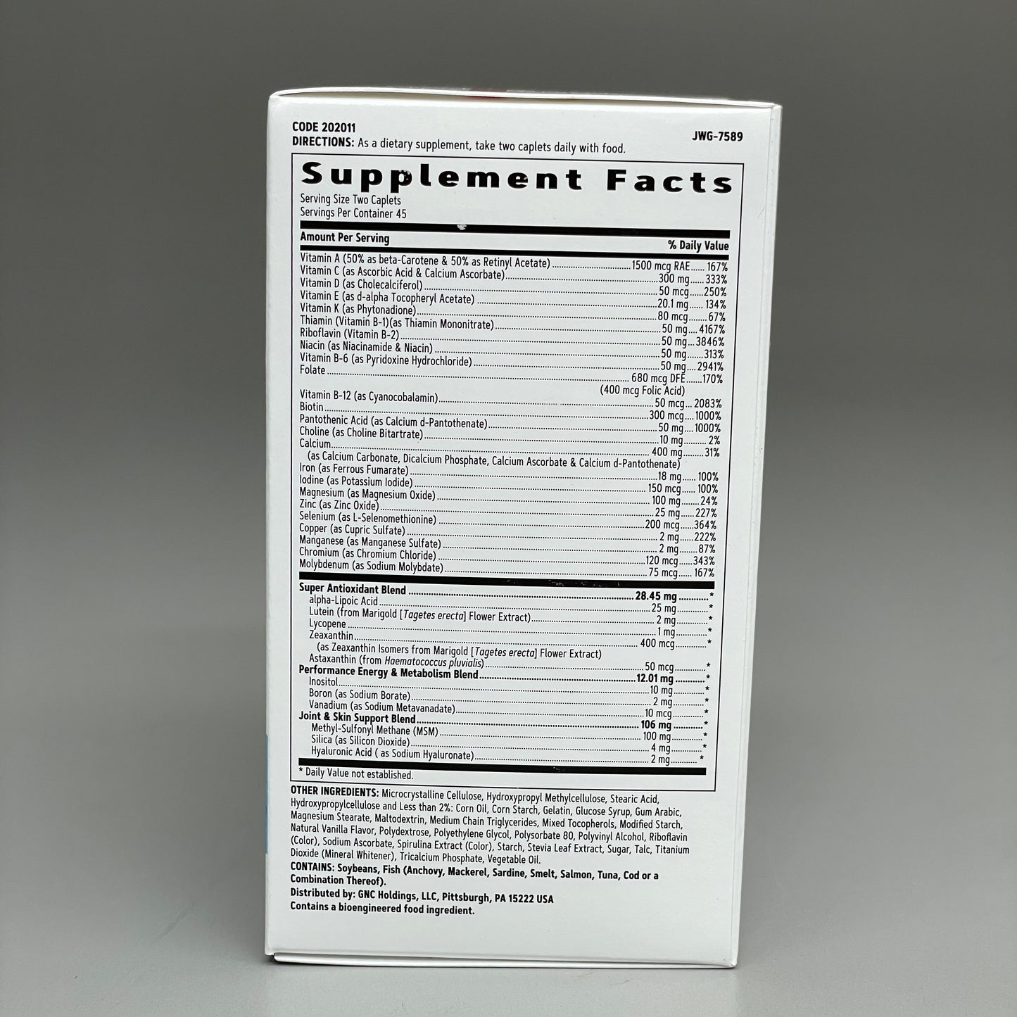 GNC Women's Multivitamin Active Formula Athletic Dietary Supplement 90 Caplets BB 03/24 (New)