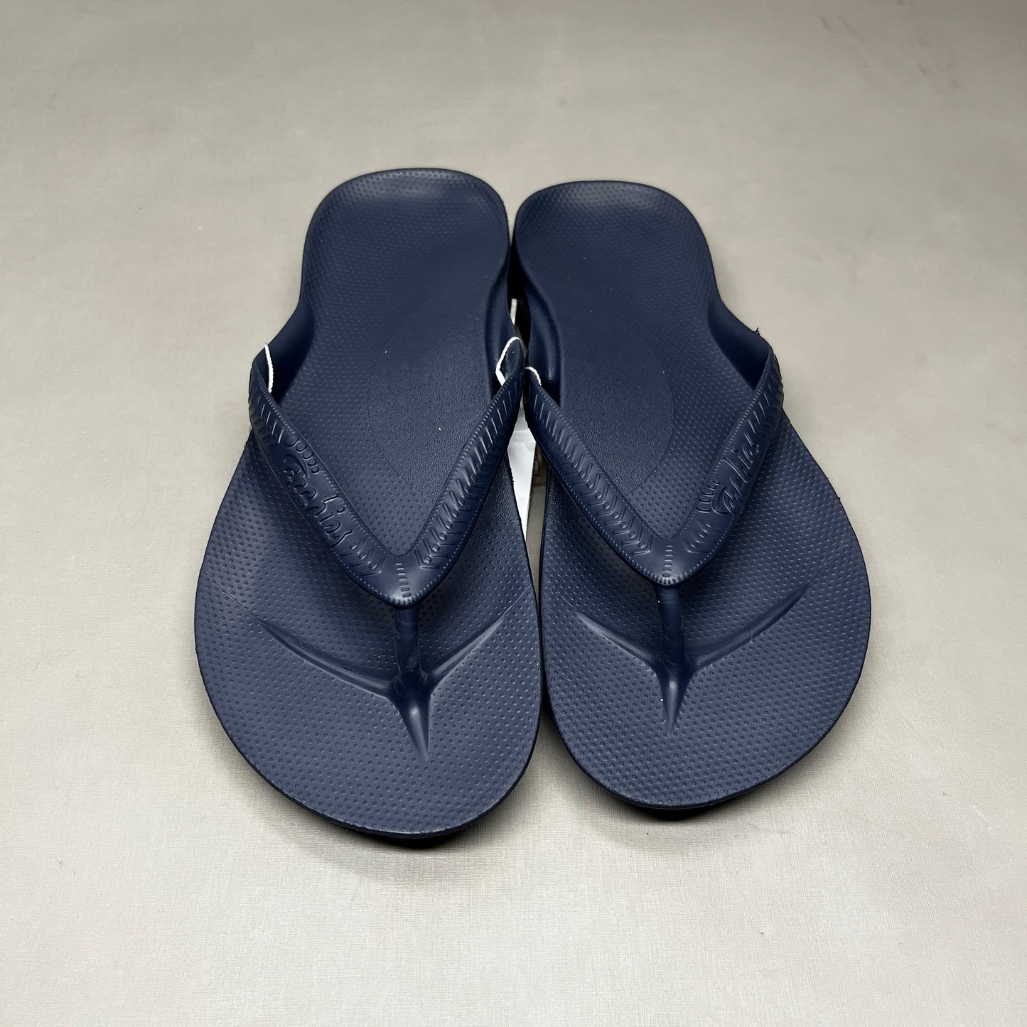 ARCHIES Arch Support Thongs HIGH SUPPORT Flip Flops Men's Sz 15 Navy Blue (New)