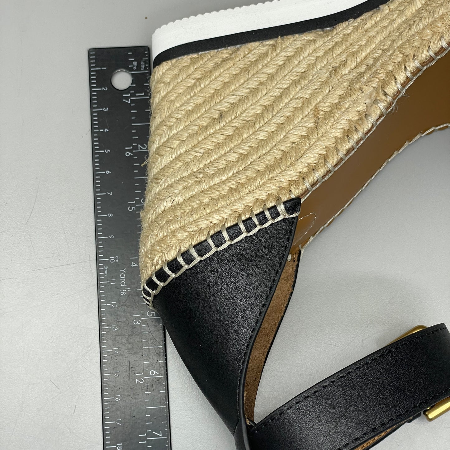 SEE BY CHLOÉ Glyn Calf Espadrille High Platform Sandals Black Women's Sz 5 EU 35 SB26152 (New)