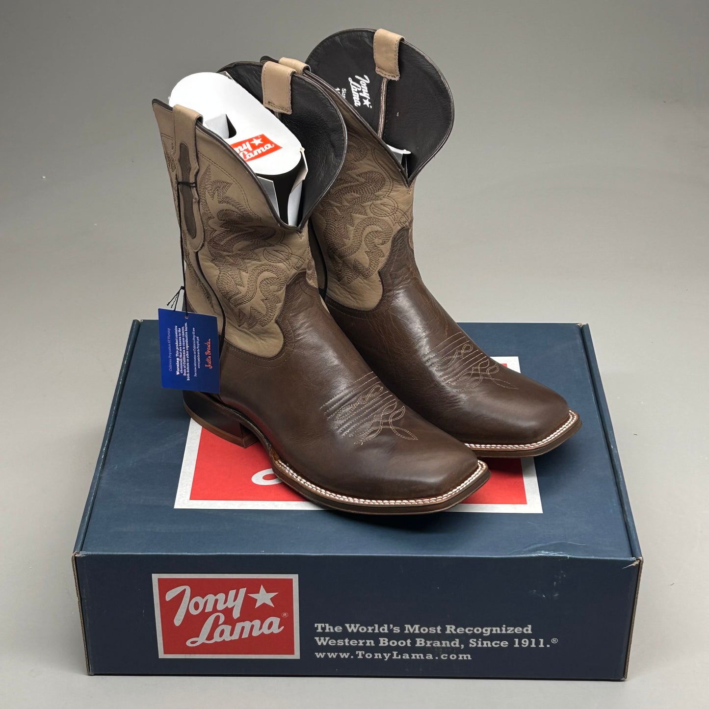 Tony Lama Jingle Bob Brown Print Style #TL3021 Men's Size 10 EE