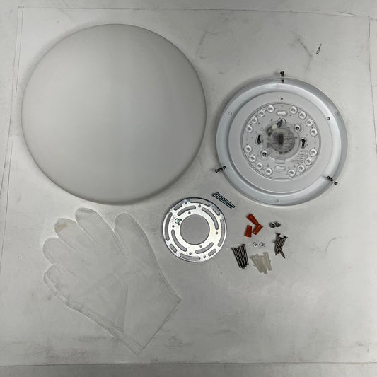 KUZCO LIGHTING Trafalgar Led Flush Mount Ceiling Fixture 11" W White FM11011-WH