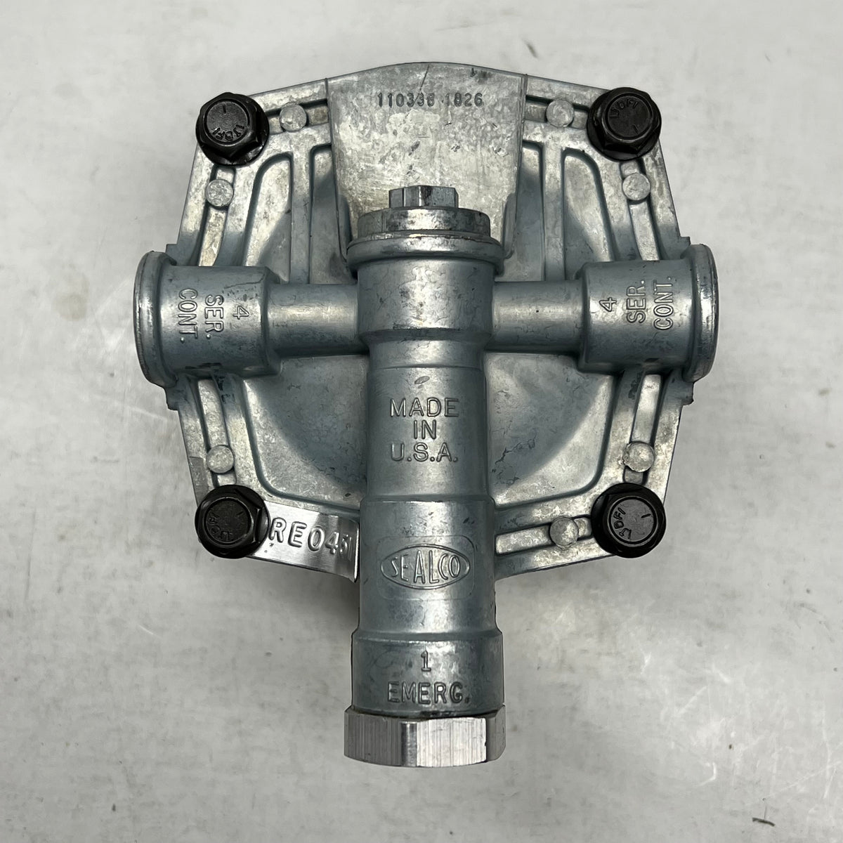 SEALCO Emergency Relay Valve Non Charging Style 4 Port 4.5 psi Silver 110338