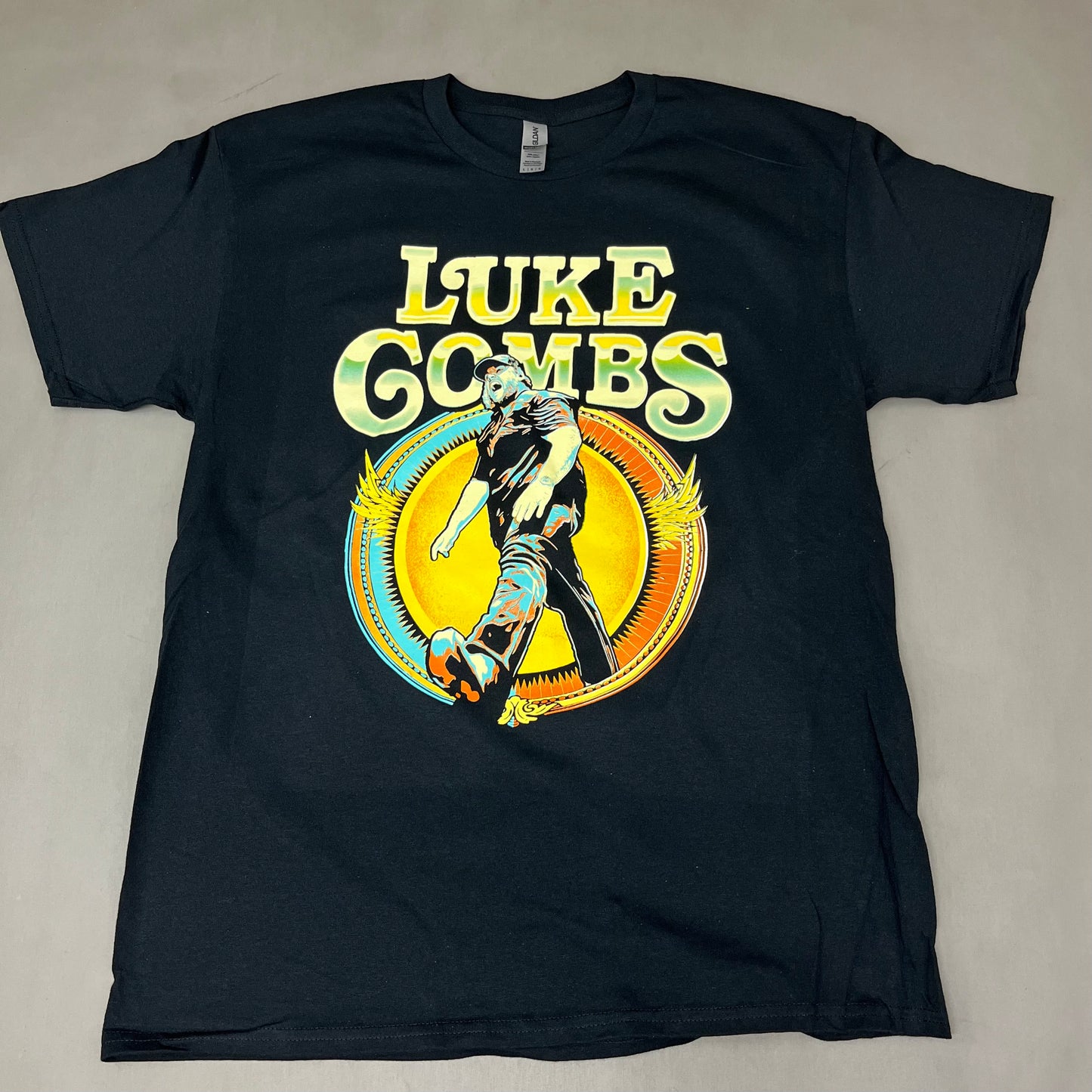 Luke Combs Stadium Tour 2022 Gildan Short Sleeve T-Shirt Unisex Sz L Black (New)
