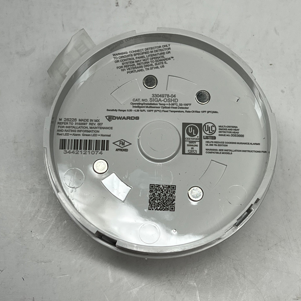 EDWARDS Intelligent Multi-criteria Optical Smoke And Heat Detector SIGA-OSHD