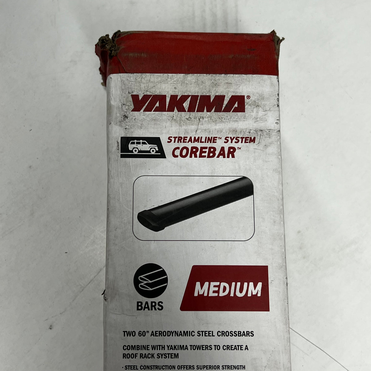 YAKIMA Pair of Corebars Jetflow Aerodynamic Teardrop Shape 60" Black 8000422