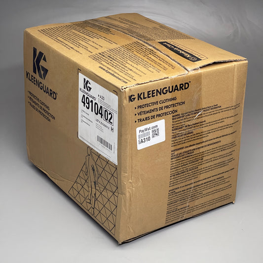 KLEENGUARD Box Of 24 A20 Coveralls Protective Clothing Zip Front Elastic XL White 49104(02) (New)