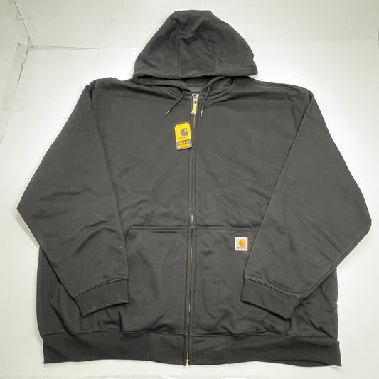 CARHARTT Loose Fit Midweight Full Zip Sweatshirt B&t Men's Sz 4X Black TS0122-M