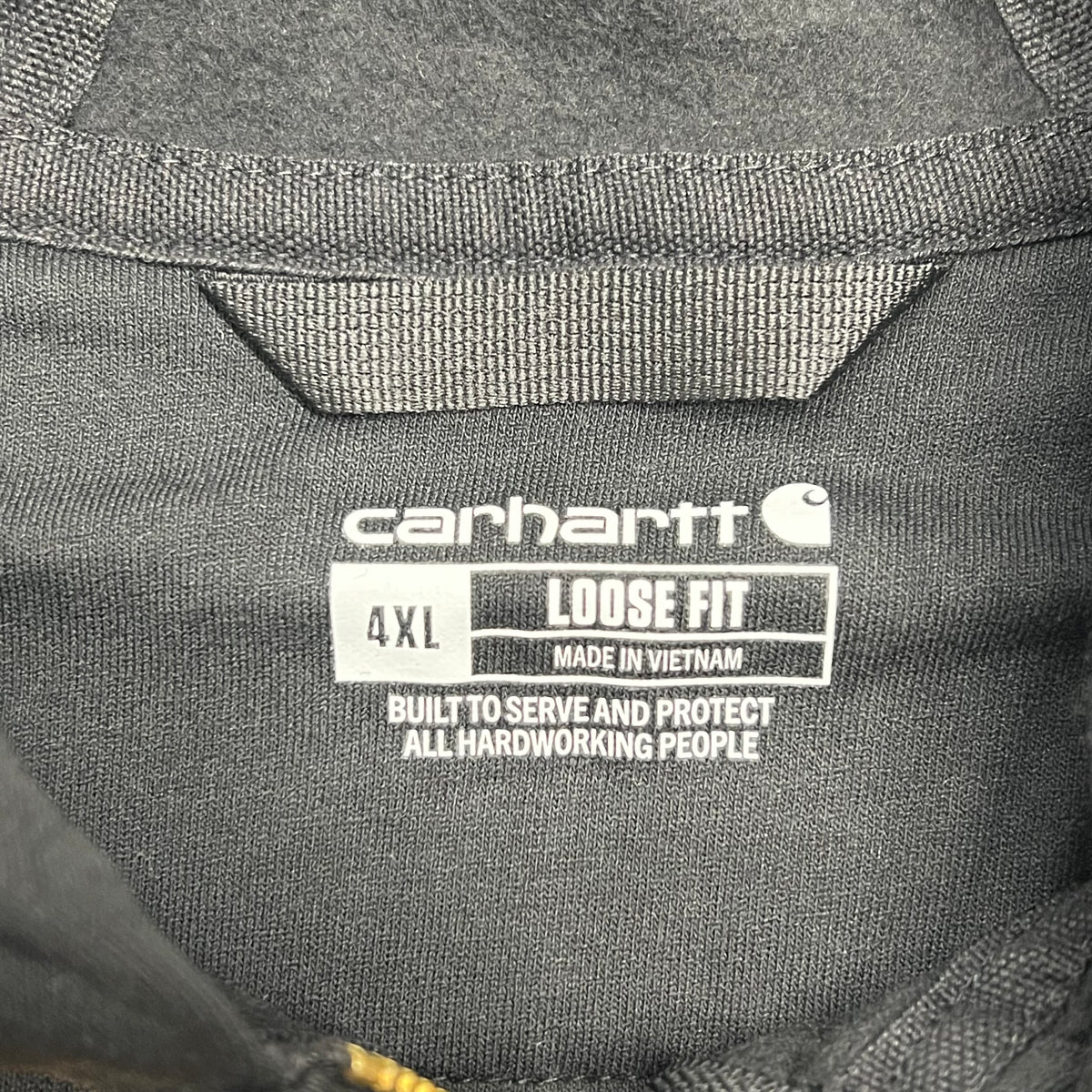 CARHARTT Loose Fit Midweight Full Zip Sweatshirt B&t Men's Sz 4X Black TS0122-M