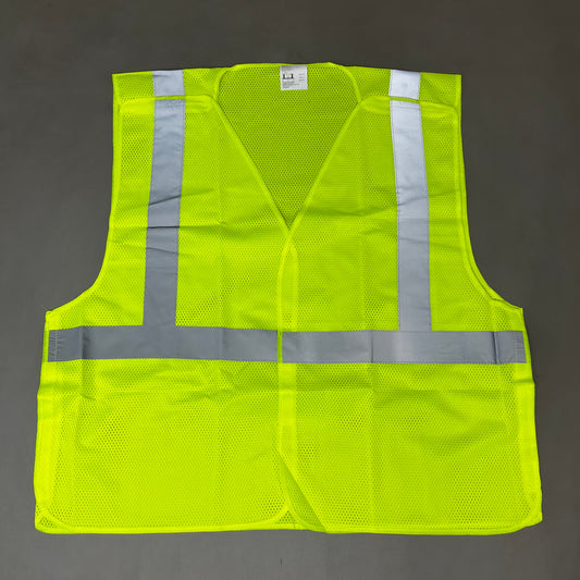 ASN INC Yellow Reflective Safety Vest Unisex Sz-3XL Neon Yellow 1409227 (New)