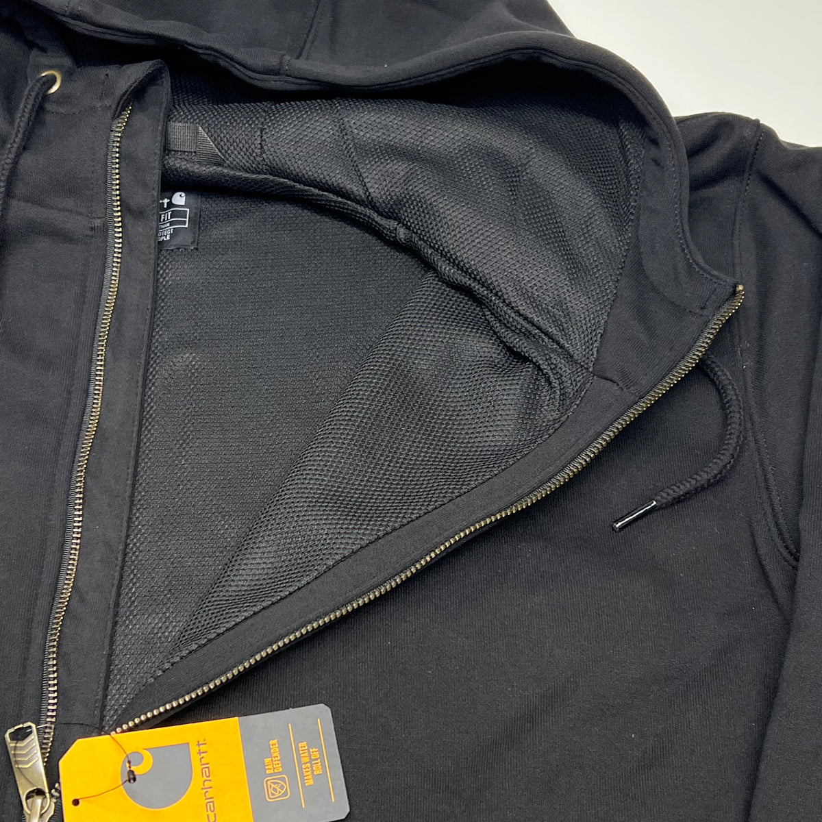 CARHARTT Paxton Thermal Lined Full Zip Sweatshirt Men's Sz Tall XL Black TS4078-M