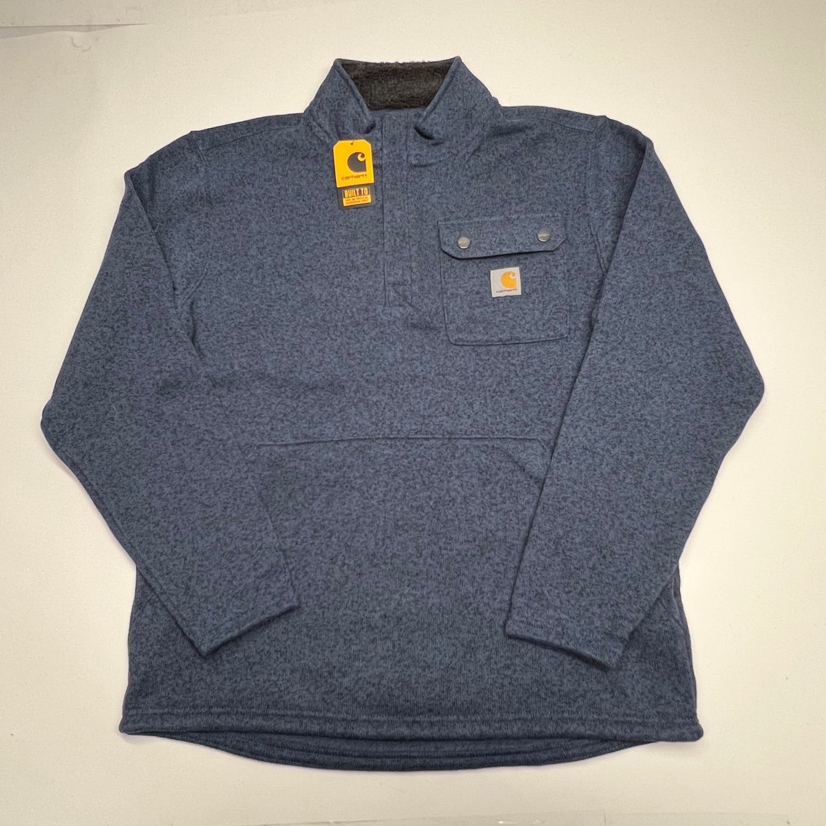 CARHARTT Wayland Sweater Relaxed Fit Midweight Men's Sz L Faded Navy TS6378-M
