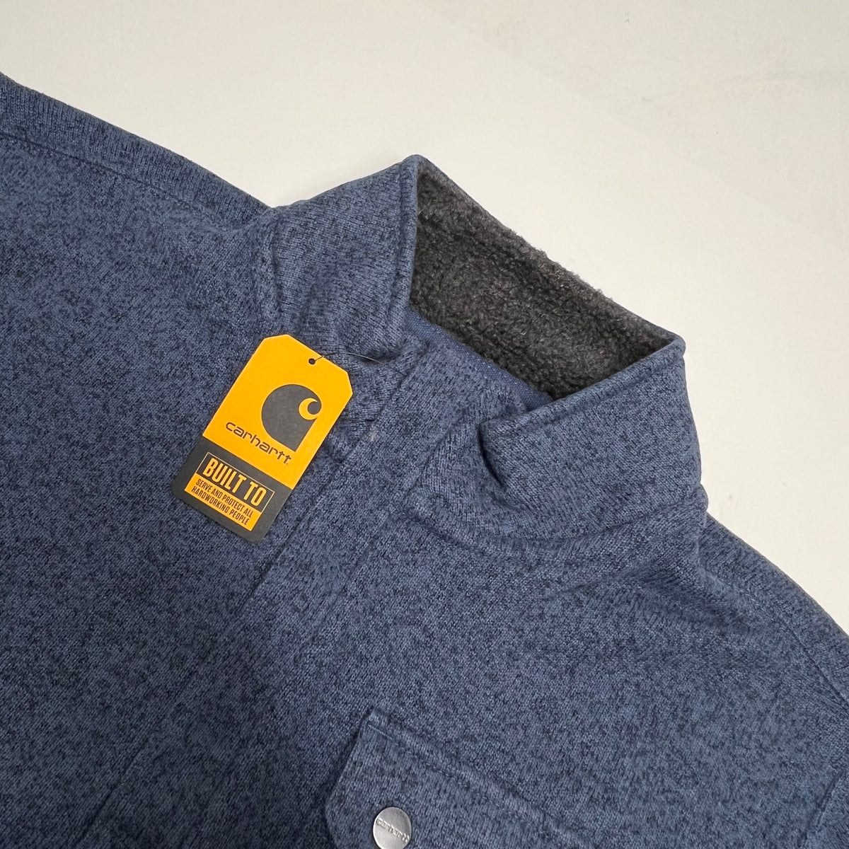 CARHARTT Wayland Sweater Relaxed Fit Midweight Men's Sz L Faded Navy TS6378-M