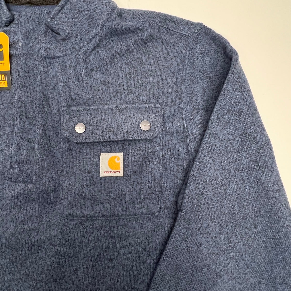 CARHARTT Wayland Sweater Relaxed Fit Midweight Men's Sz L Faded Navy TS6378-M