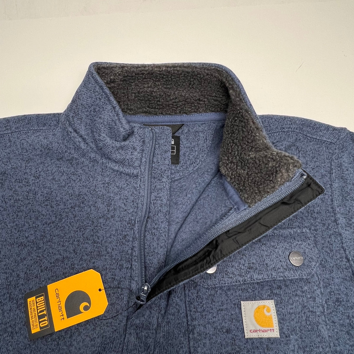 CARHARTT Wayland Sweater Relaxed Fit Midweight Men's Sz L Faded Navy TS6378-M