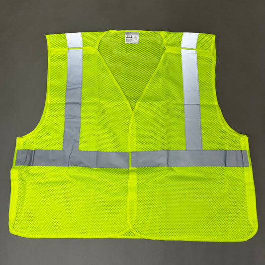 ASN INC Yellow Reflective Safety Vest Unisex Sz-XL Neon Yellow 1409225 (New)