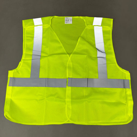 ASN INC Yellow Reflective Safety Vest Unisex Sz-Large Neon Yellow 1409224 (New)