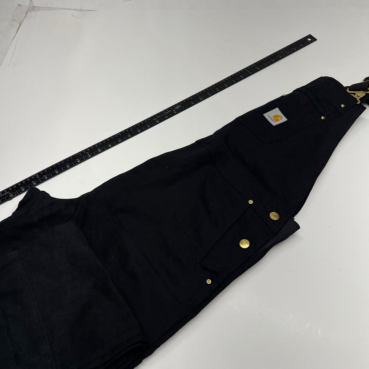 CARHARTT Iconic R01 Duck Rib Overall Wind Fighter 40x30 Black 102776-001