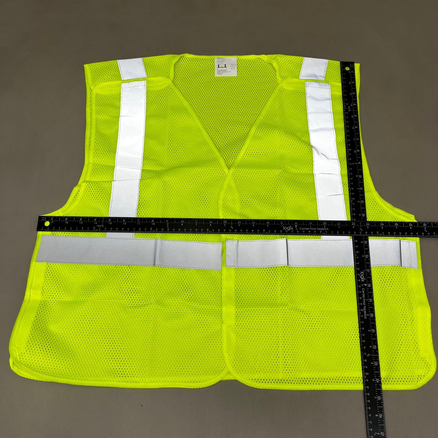 ASN INC Yellow Reflective Safety Vest Unisex Sz-Large Neon Yellow 1409224 (New)