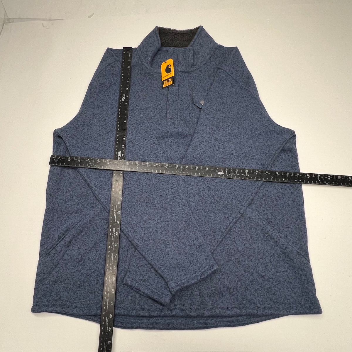 CARHARTT Wayland Sweater Relaxed Fit Midweight Men's Sz L Faded Navy TS6378-M