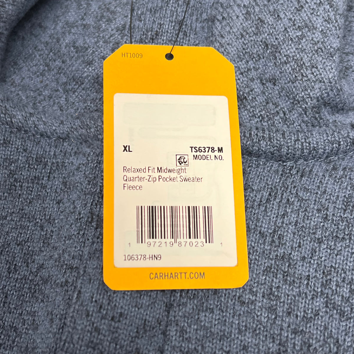 CARHARTT Wayland Sweater Relaxed Fit Midweight Men's Sz L Faded Navy TS6378-M