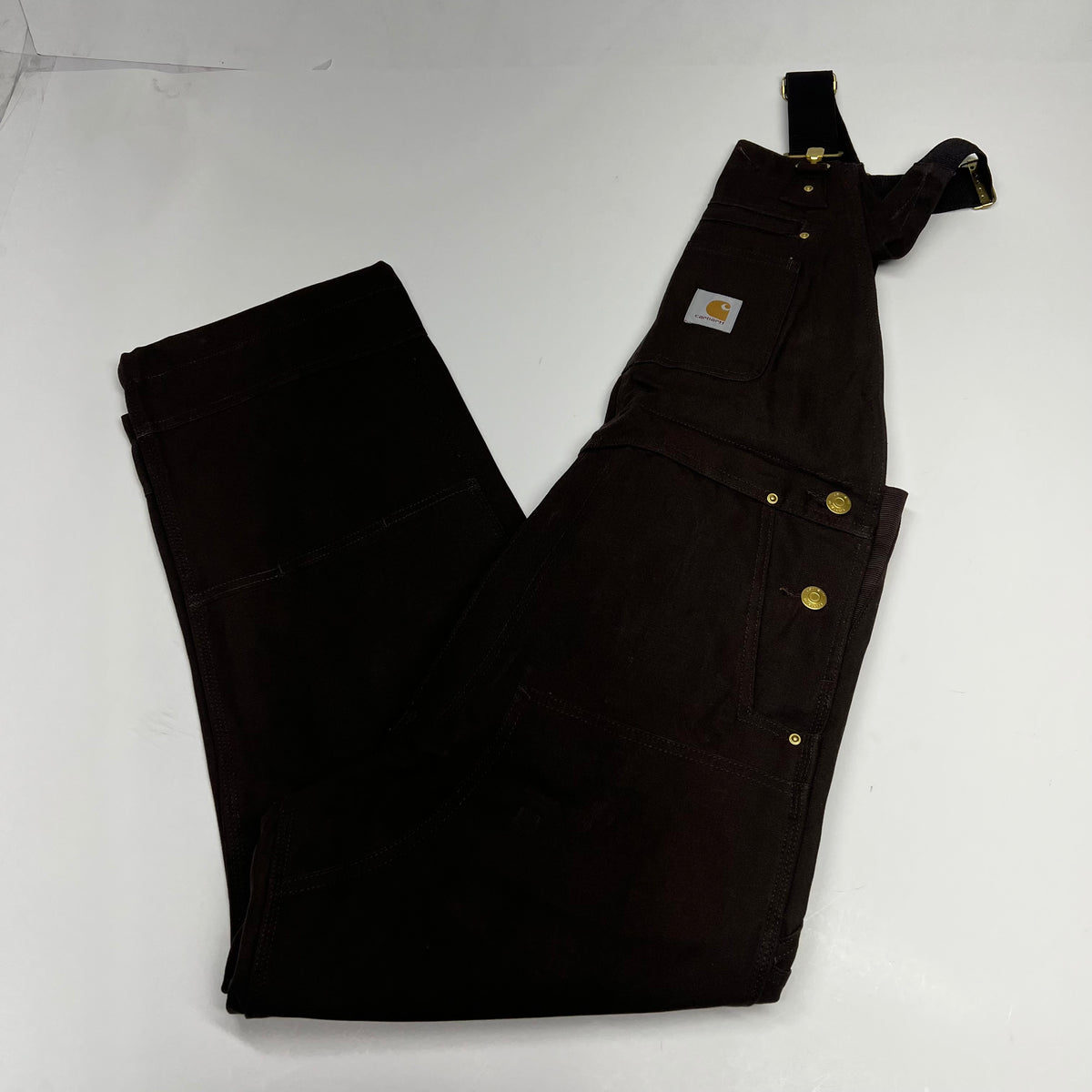 CARHARTT Duck Bib Overall Iconic R01-M Men's Sz 36 x 30 Brown 102776-DKB