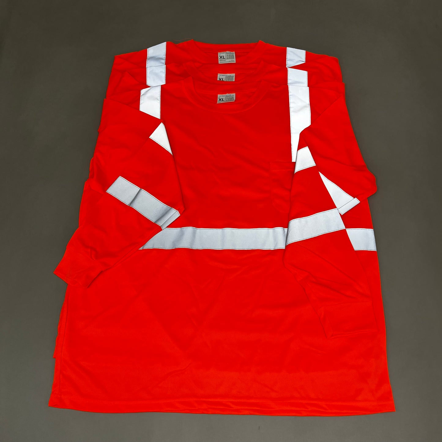 LX REFLECTIVE Pack of 3! Orange Reflective Shirts Unisex Sz-XL Orange (New)